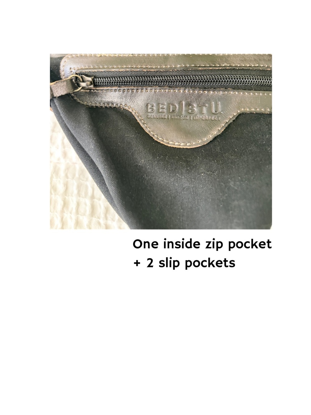 NWT BED|STU Leather Clutch with Wrist Strap - Picture 5 of 11